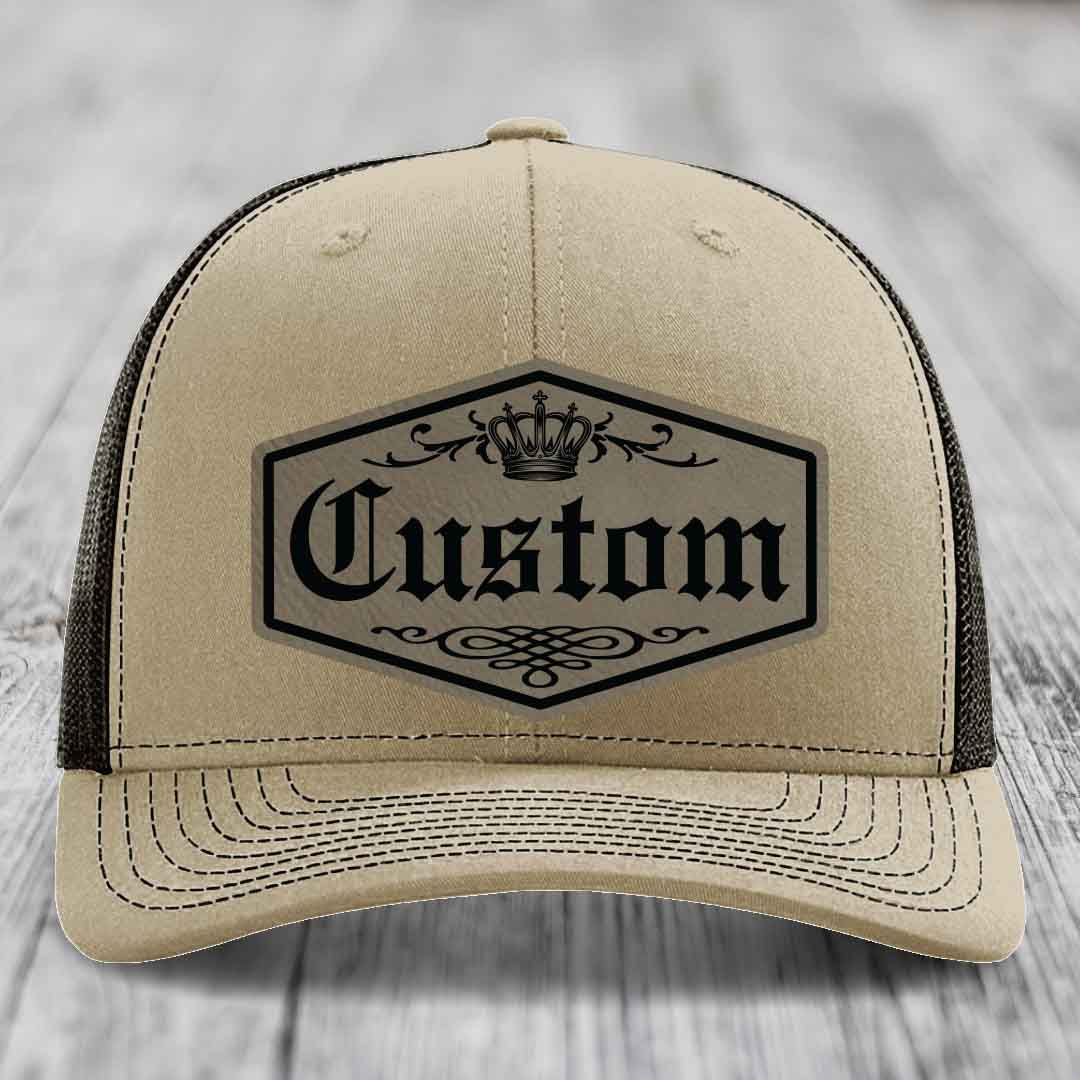 Alpha Royale Custom Name Leather Patch Hat - Richardson 112