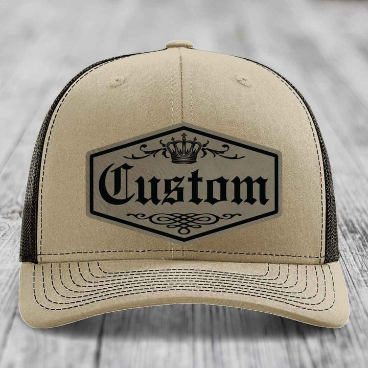 Alpha Royale Custom Name Leather Patch Hat - Richardson 112