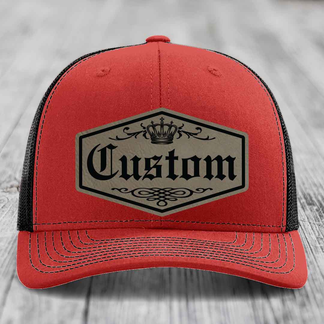 Alpha Royale Custom Name Leather Patch Hat - Richardson 112