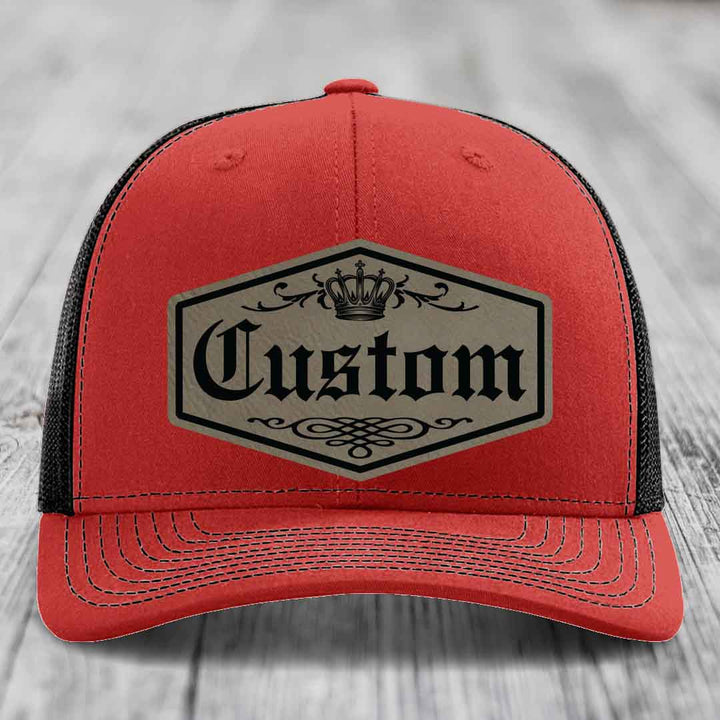 Alpha Royale Custom Name Leather Patch Hat - Richardson 112