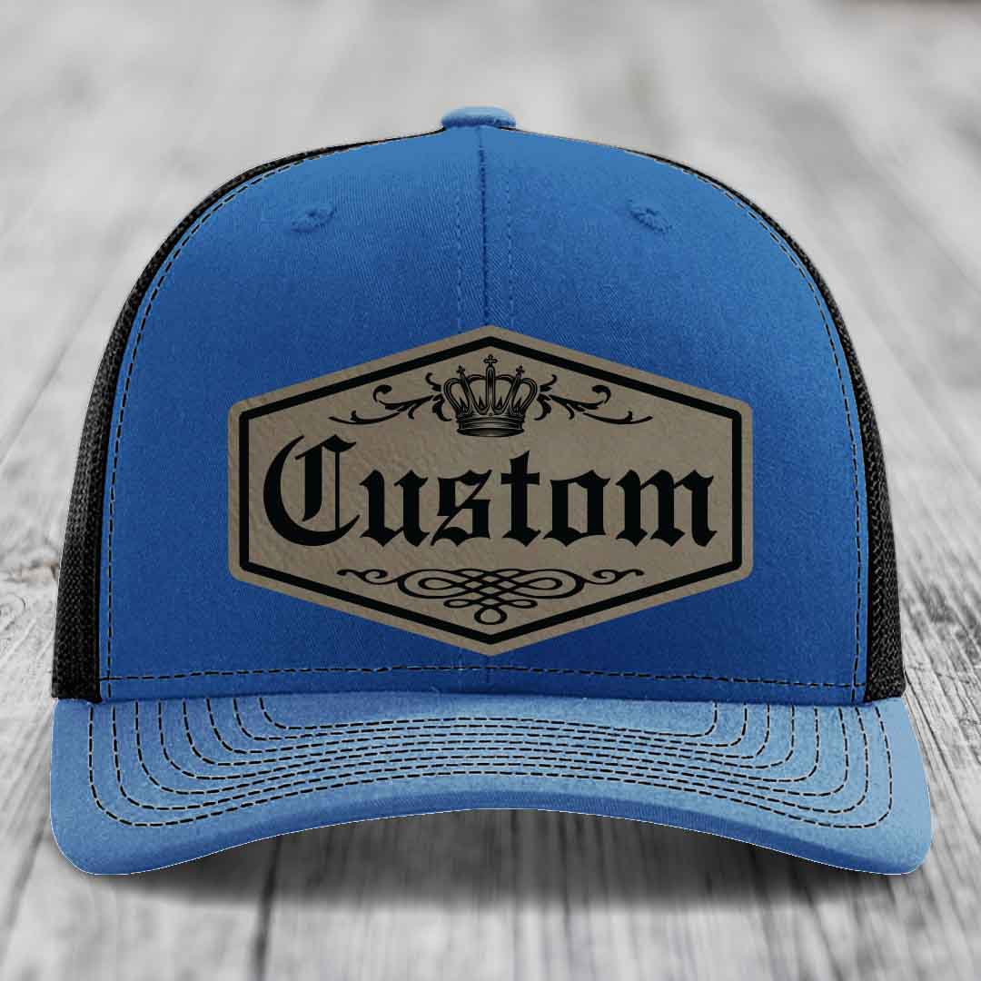 Alpha Royale Custom Name Leather Patch Hat - Richardson 112