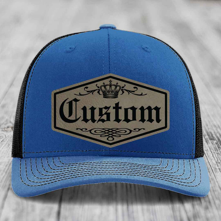 Alpha Royale Custom Name Leather Patch Hat - Richardson 112