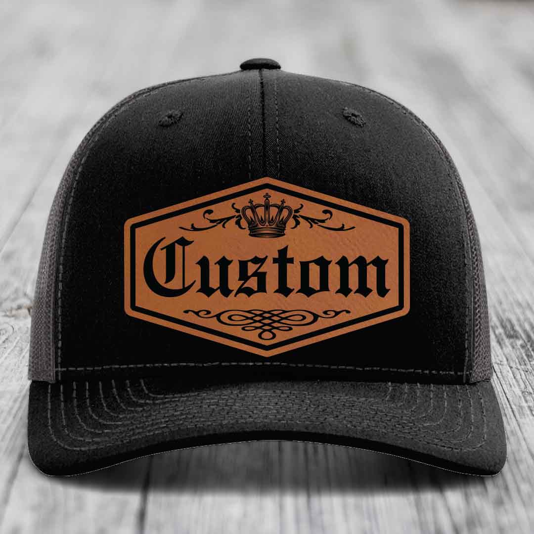Alpha Royale Custom Name Leather Patch Hat - Richardson 112