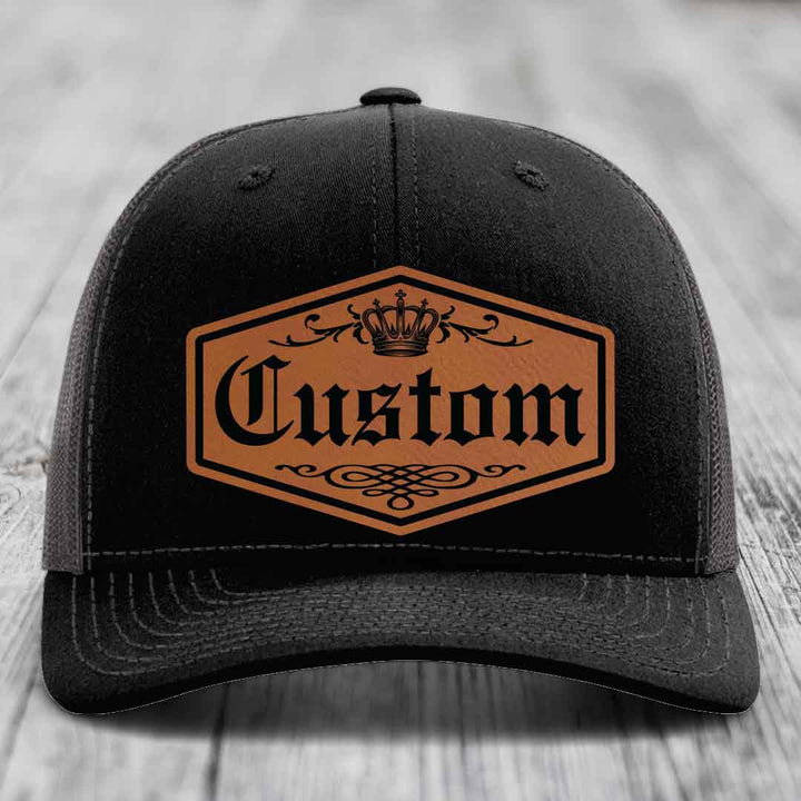 Alpha Royale Custom Name Leather Patch Hat - Richardson 112