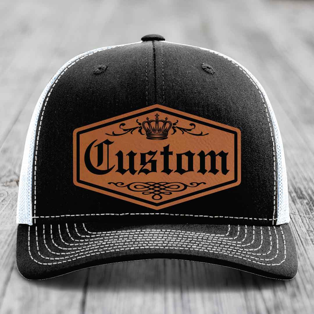 Alpha Royale Custom Name Leather Patch Hat - Richardson 112