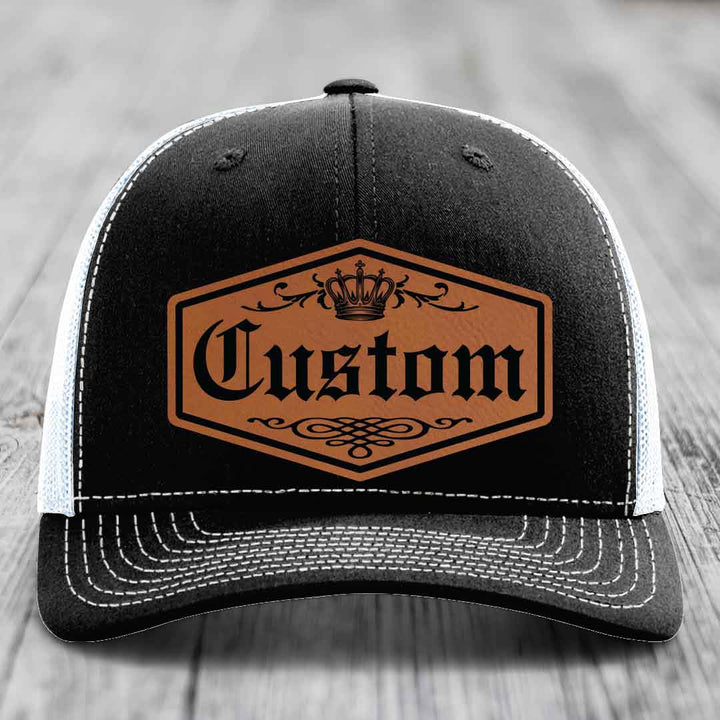 Alpha Royale Custom Name Leather Patch Hat - Richardson 112