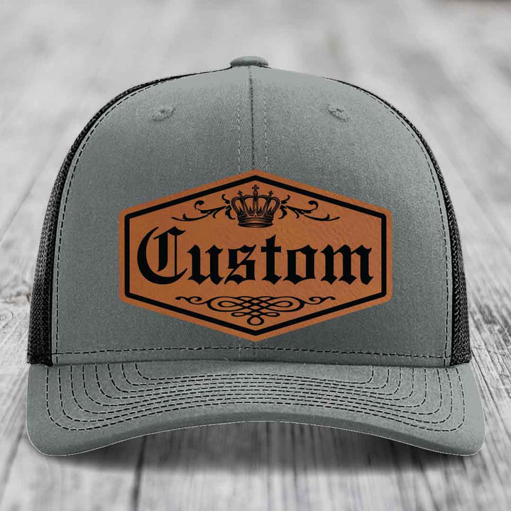 Alpha Royale Custom Name Leather Patch Hat - Richardson 112
