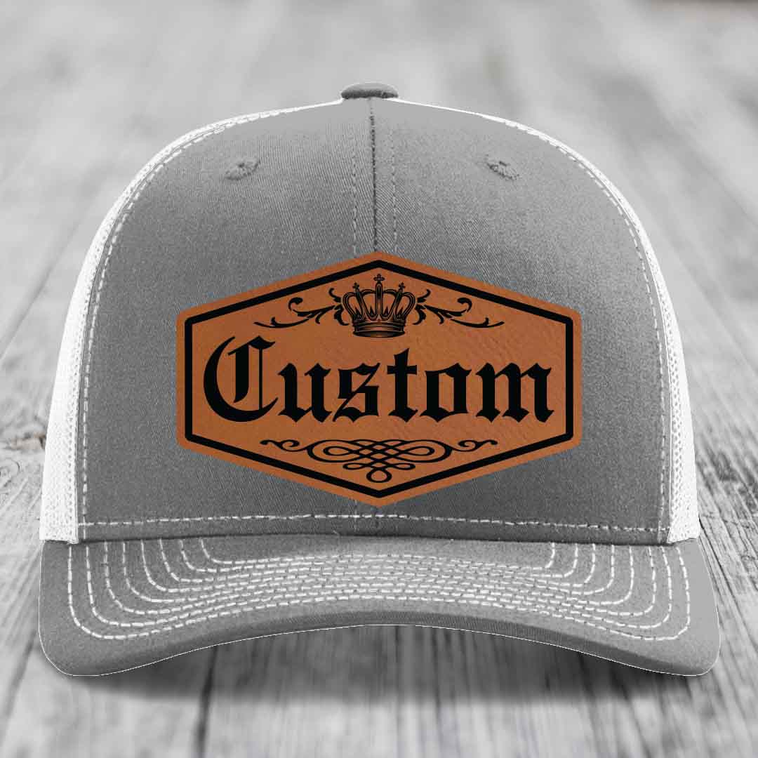 Alpha Royale Custom Name Leather Patch Hat - Richardson 112