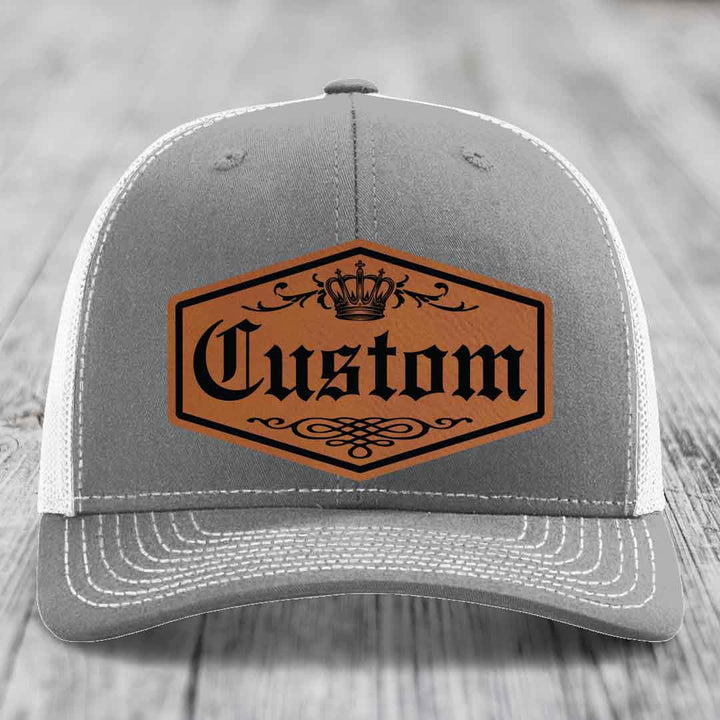 Alpha Royale Custom Name Leather Patch Hat - Richardson 112