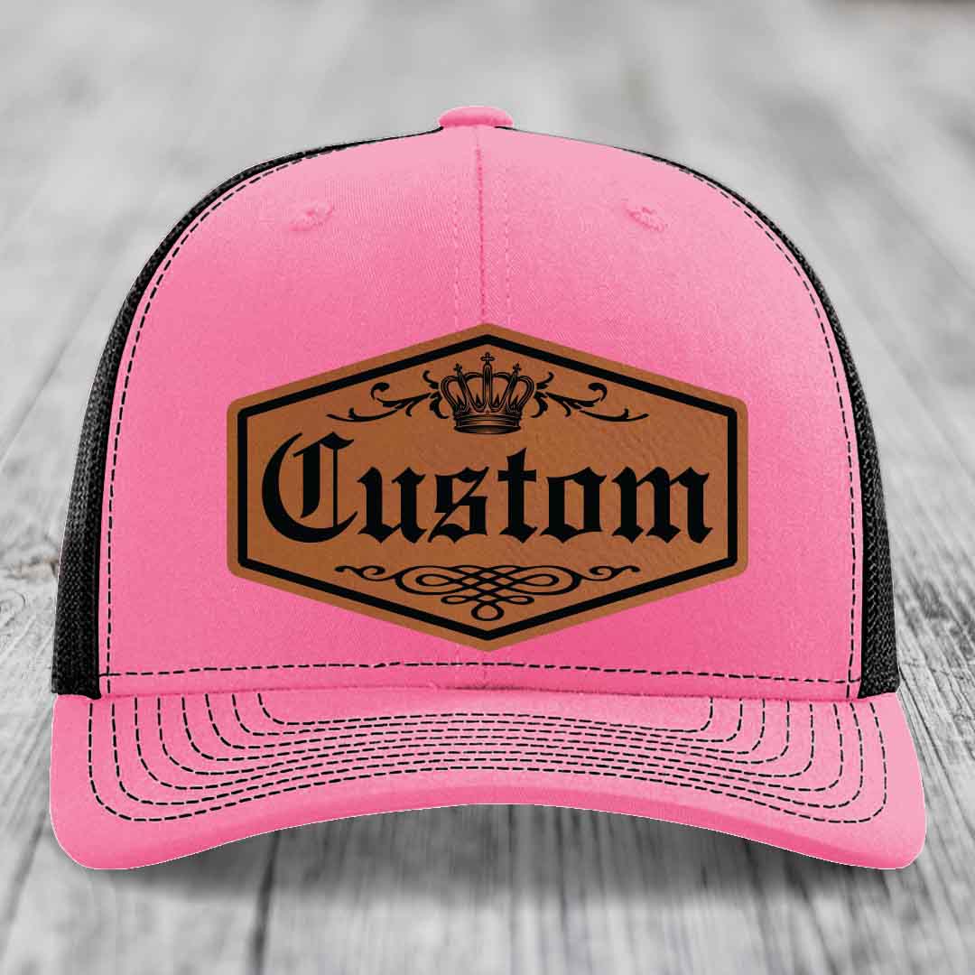 Alpha Royale Custom Name Leather Patch Hat - Richardson 112