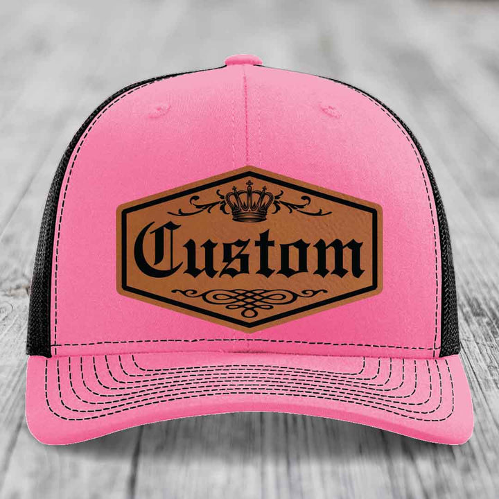 Alpha Royale Custom Name Leather Patch Hat - Richardson 112