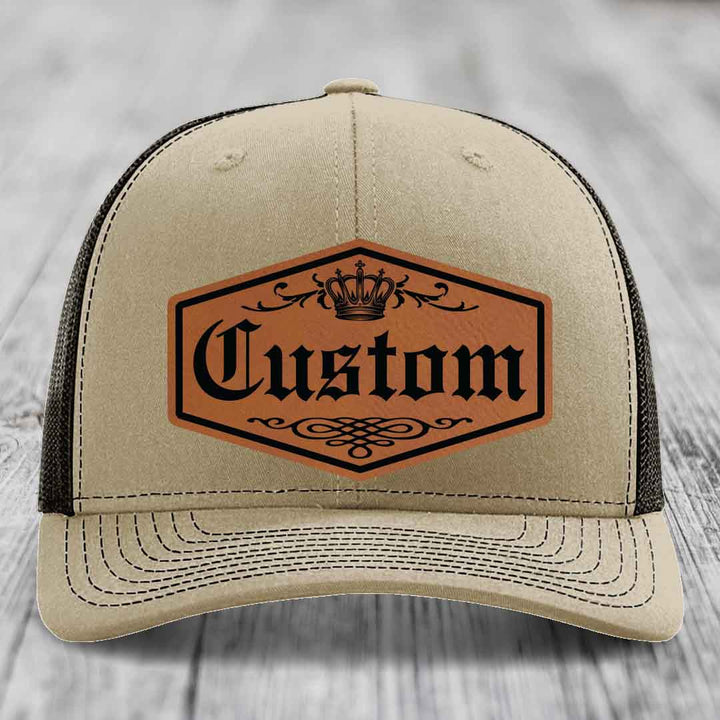 Alpha Royale Custom Name Leather Patch Hat - Richardson 112
