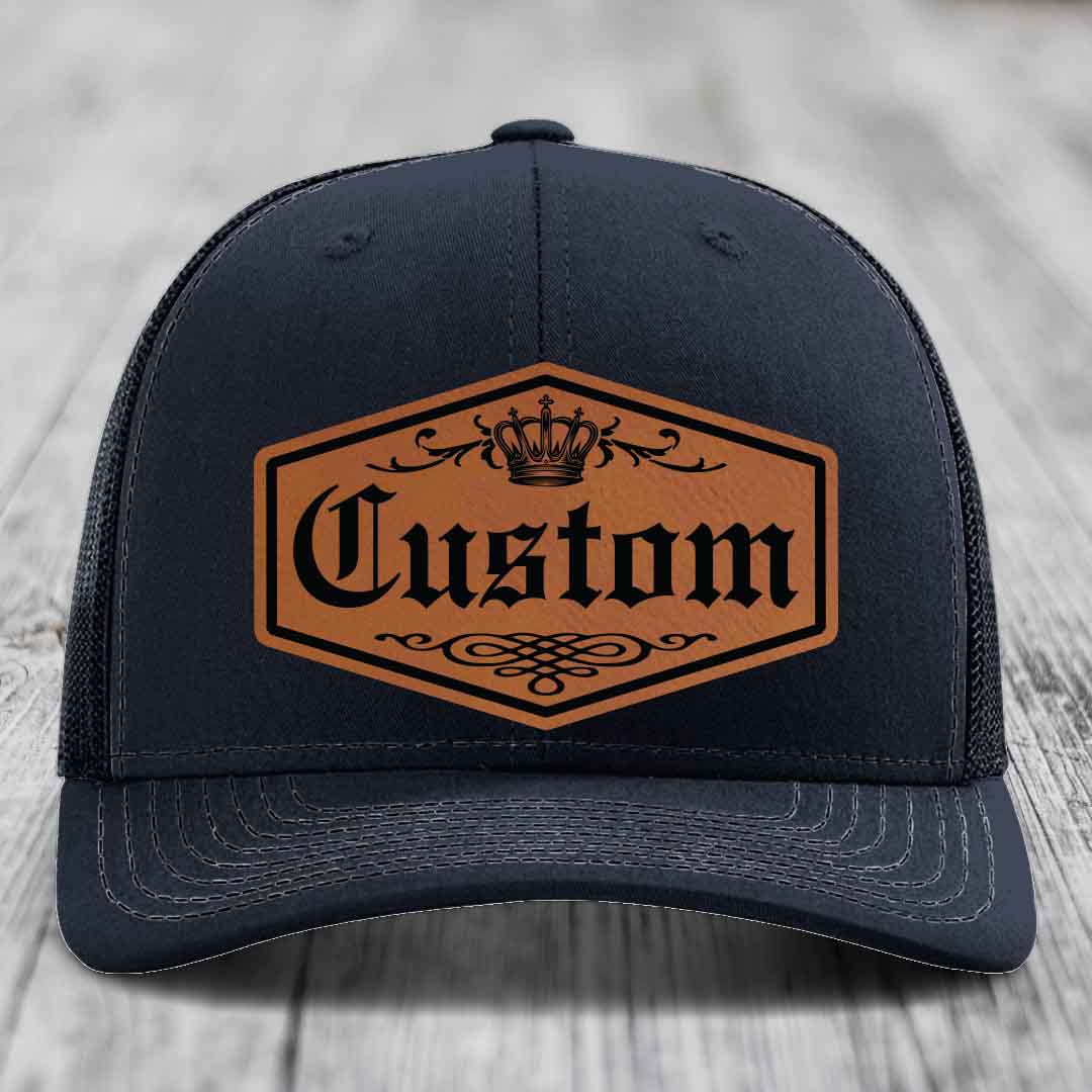 Alpha Royale Custom Name Leather Patch Hat - Richardson 112