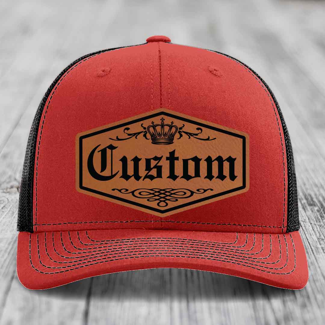 Alpha Royale Custom Name Leather Patch Hat - Richardson 112