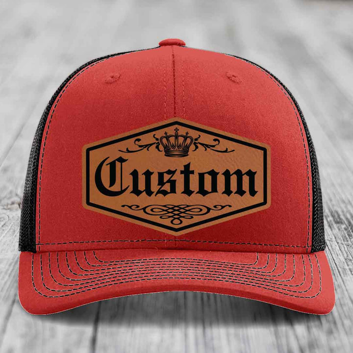 Alpha Royale Custom Name Leather Patch Hat - Richardson 112