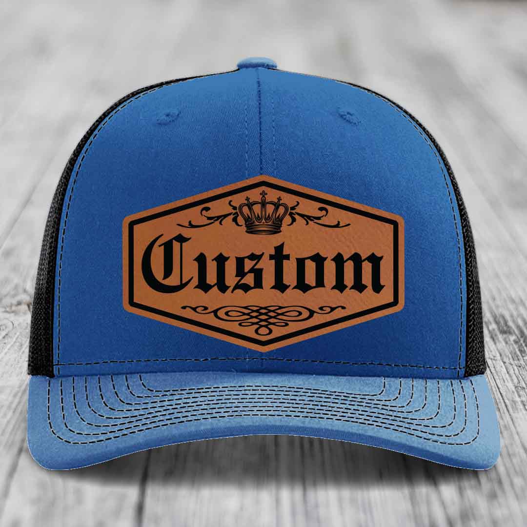 Alpha Royale Custom Name Leather Patch Hat - Richardson 112