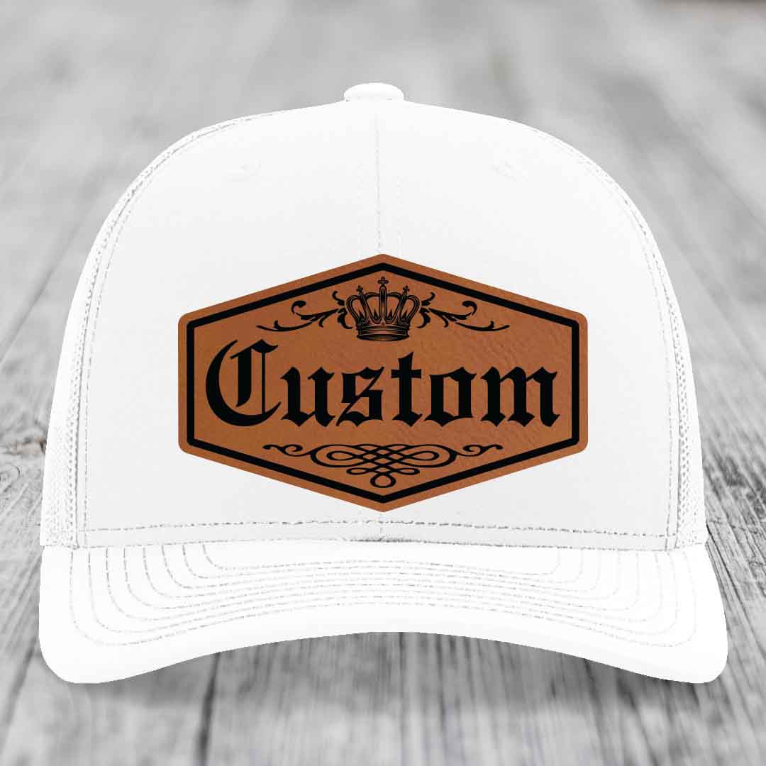 Alpha Royale Custom Name Leather Patch Hat - Richardson 112
