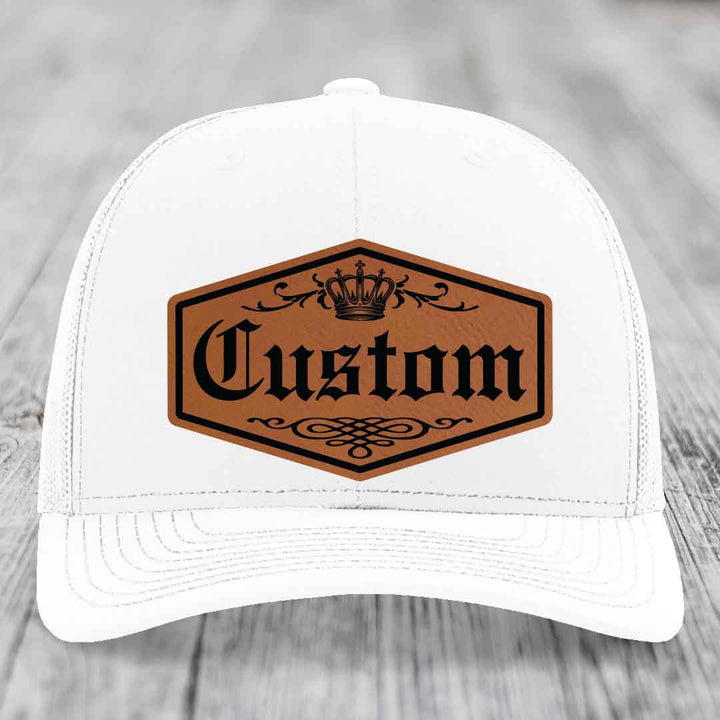 Alpha Royale Custom Name Leather Patch Hat - Richardson 112