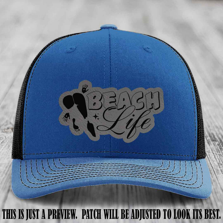 Beach Life 🏖️ design Grey to Black on Royal to Black Hat Richardson 112 hat