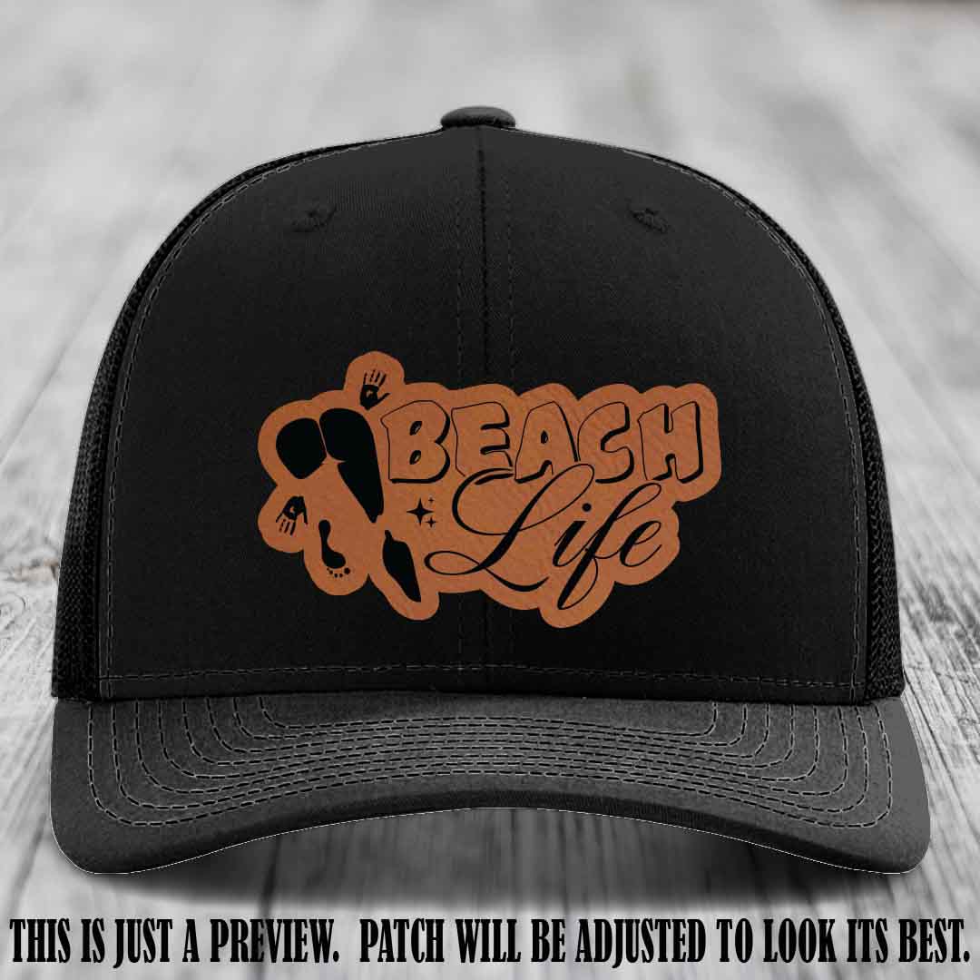 Beach Life 🏖️ design Rawhide to Black on Black Hat Richardson 112 hat