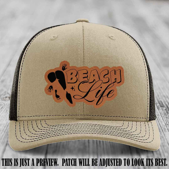 Beach Life 🏖️ design Rawhide to Black on Khaki to Coffee Hat Richardson 112 hat