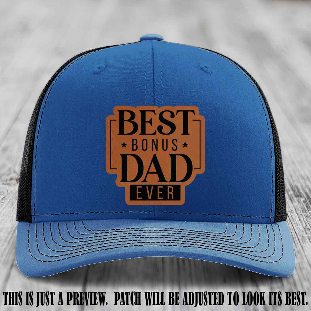 Best Bonus Dad Ever 🏆 Rawhide to Black Patch on Royal to Black Hat Richardson 112