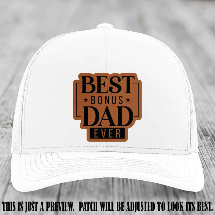 Best Bonus Dad Ever 🏆 Rawhide to Black Patch on White Hat Richardson 112