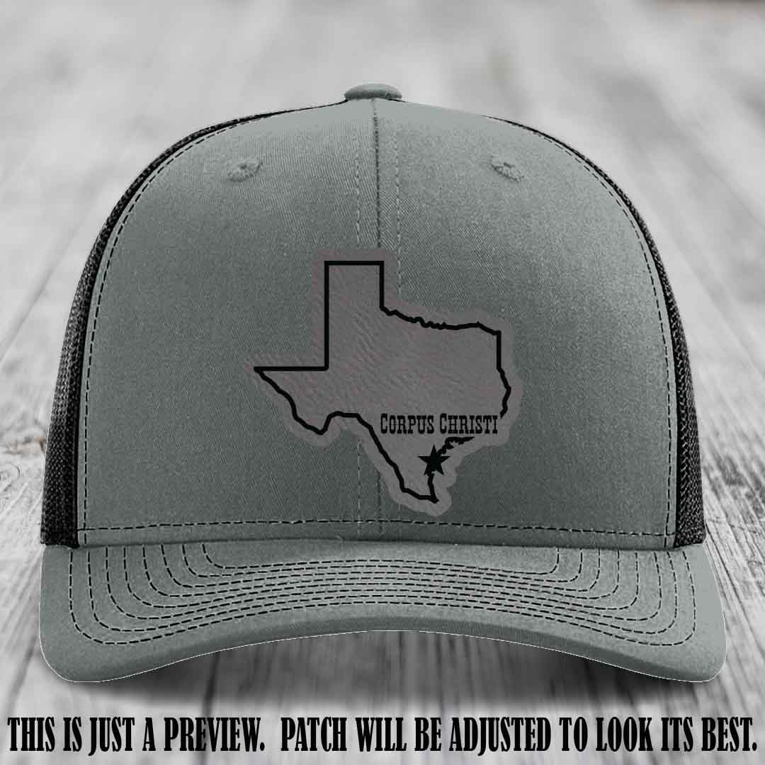 Corpus Christi Star Grey to Black Patch on Heather Grey to Black Hat Richardson 112