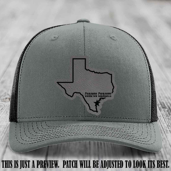 Corpus Christi Star Grey to Black Patch on Heather Grey to Black Hat Richardson 112