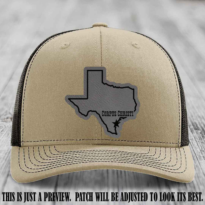 Corpus Christi Star Grey to Black Patch on Khaki to Coffee Hat Richardson 112