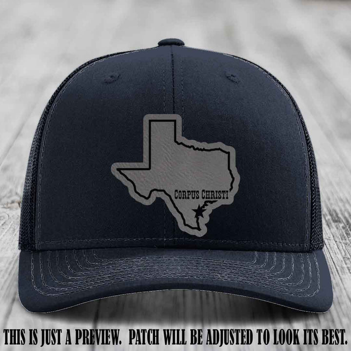 Corpus Christi Star Grey to Black Patch on Navy Hat Richardson 112