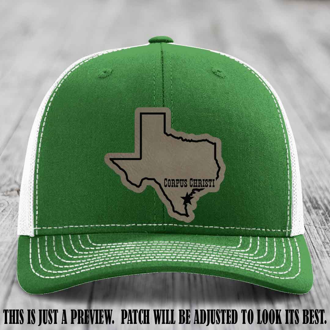 Corpus Christi Star Light Brown to Black Patch on Kelly to White Hat Richardson 112