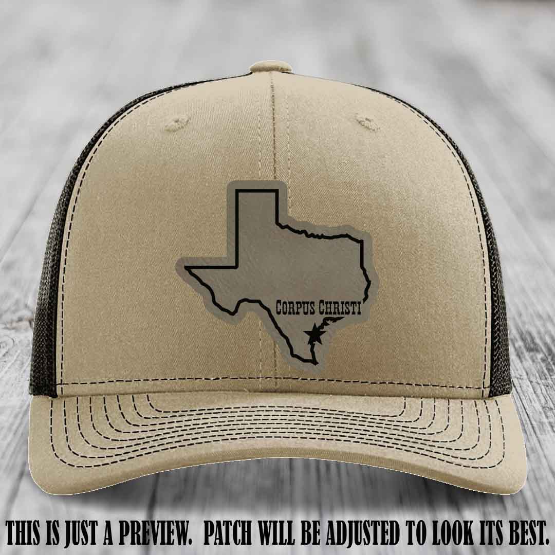 Corpus Christi Star Light Brown to Black Patch on Khaki to Coffee Hat Richardson 112