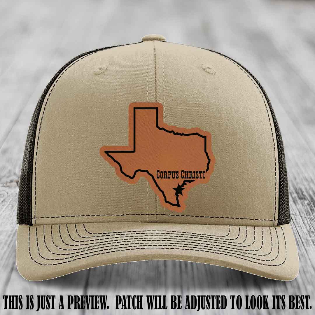 Corpus Christi Star Rawhide to Black Patch on Khaki to Coffee Hat Richardson 112