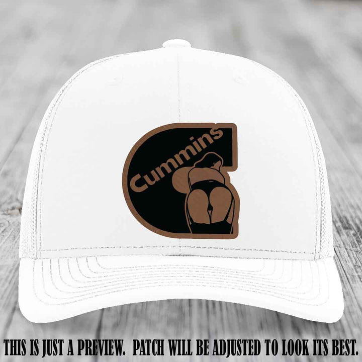 Cummins Curves Dark Brown to Black Patch on White Hat Richardson 112 Hat