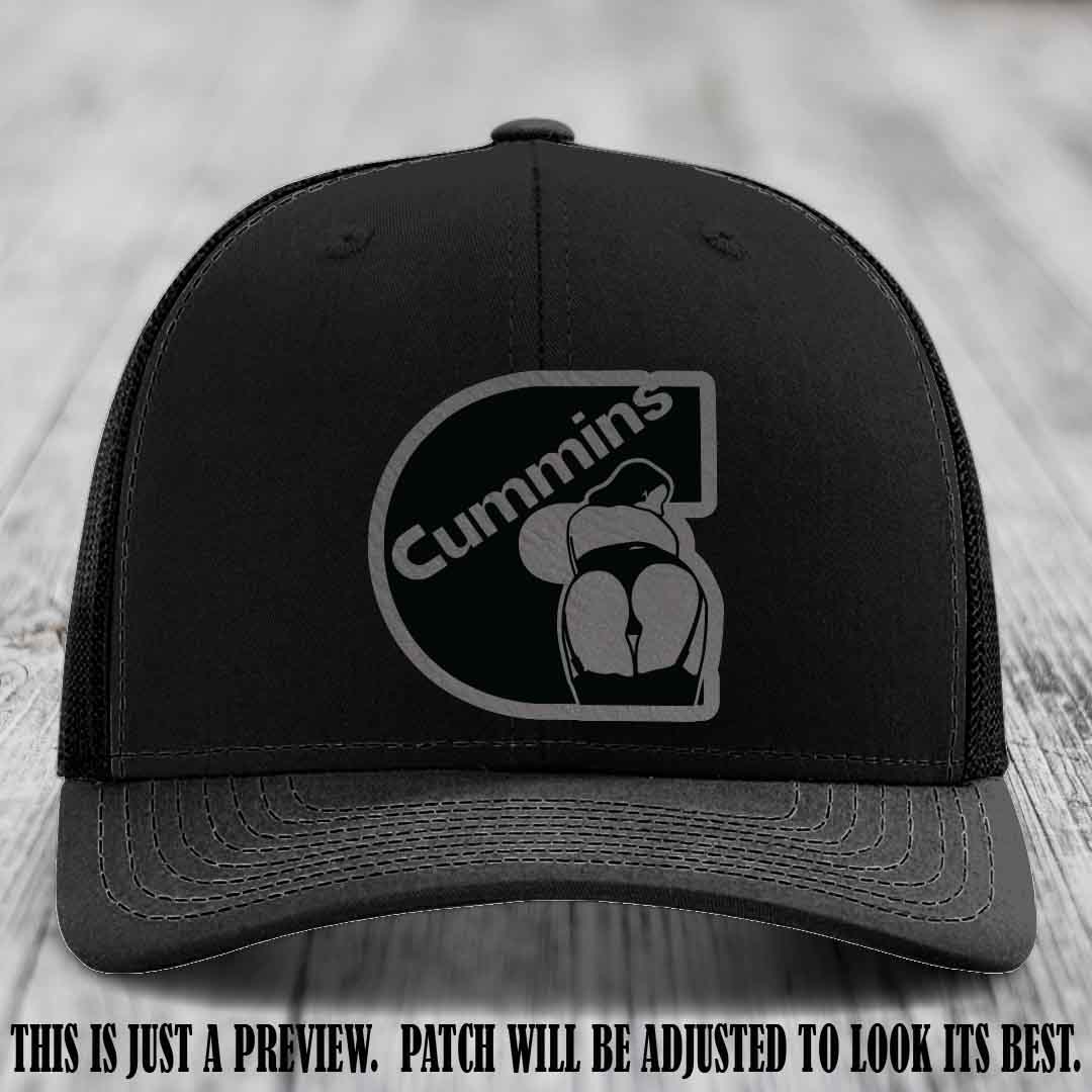Cummins Curves Grey to Black Patch on Black Hat Richardson 112 Hat