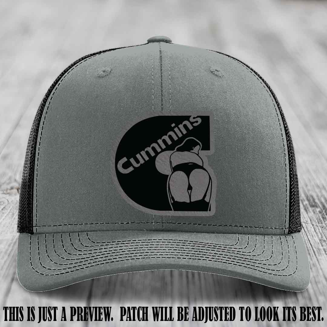 Cummins Curves Grey to Black Patch on Heather Grey to Black Hat Richardson 112 Hat