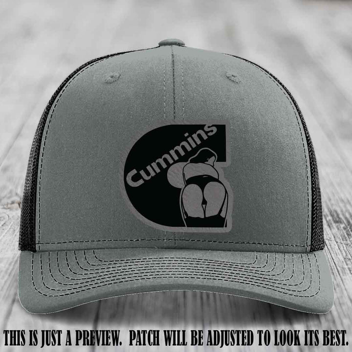 Cummins Curves Grey to Black Patch on Heather Grey to Black Hat Richardson 112 Hat