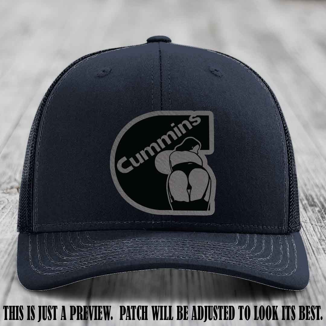 Cummins Curves Grey to Black Patch on Navy Hat Richardson 112 Hat