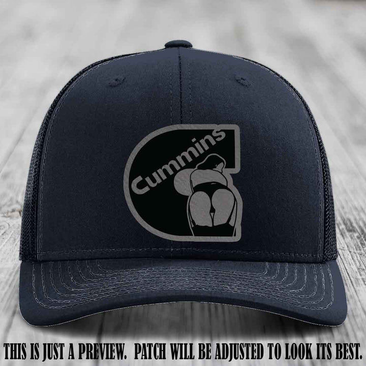 Cummins Curves Grey to Black Patch on Navy Hat Richardson 112 Hat