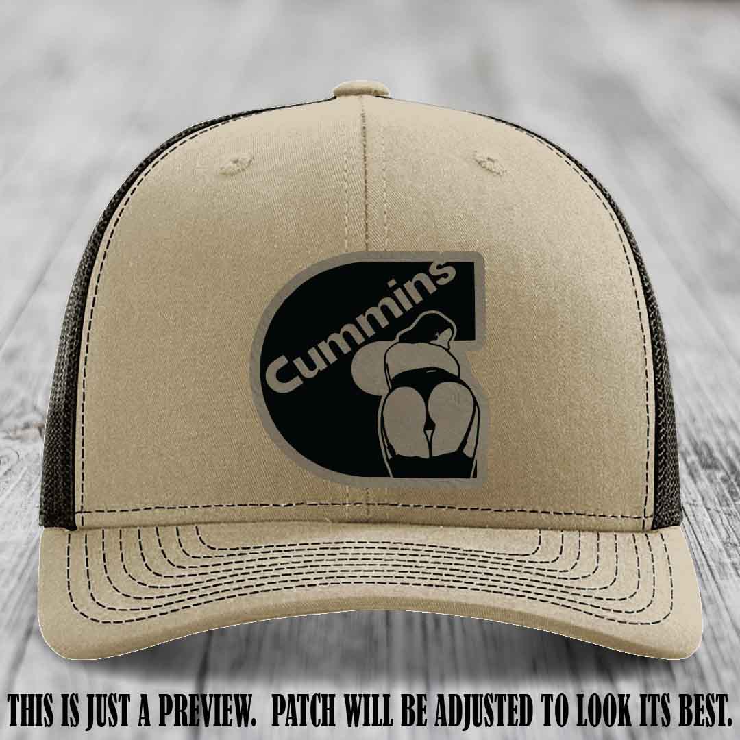 Cummins Curves Light Brown to Black Patch on Khaki to Coffee Hat Richardson 112 Hat