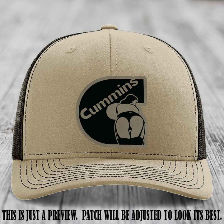 Cummins Curves Light Brown to Black Patch on Khaki to Coffee Hat Richardson 112 Hat