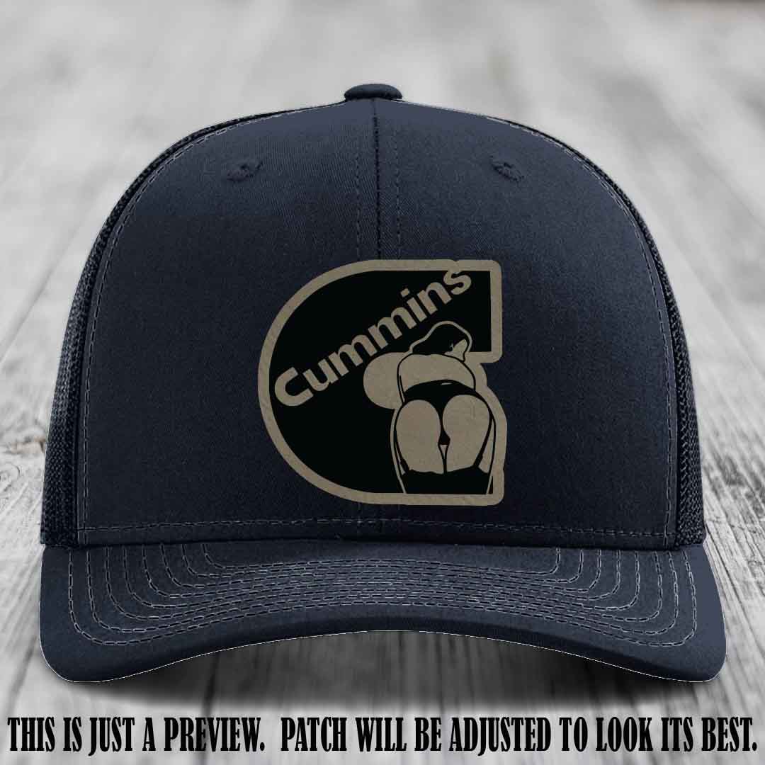 Cummins Curves Light Brown to Black Patch on Navy Hat Richardson 112 Hat