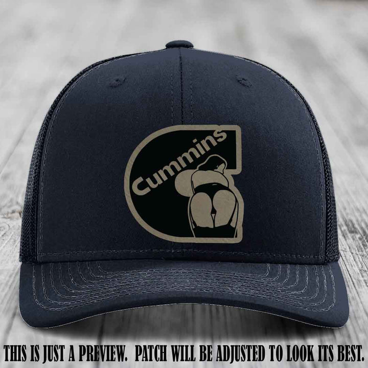 Cummins Curves Light Brown to Black Patch on Navy Hat Richardson 112 Hat