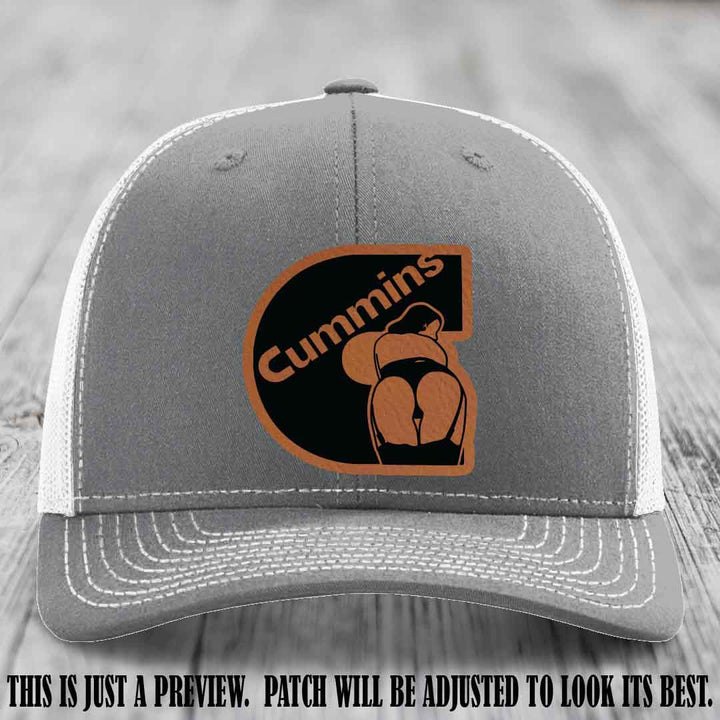 Cummins Curves Rawhide to Black Patch on Heather Grey to White Hat Richardson 112 Hat