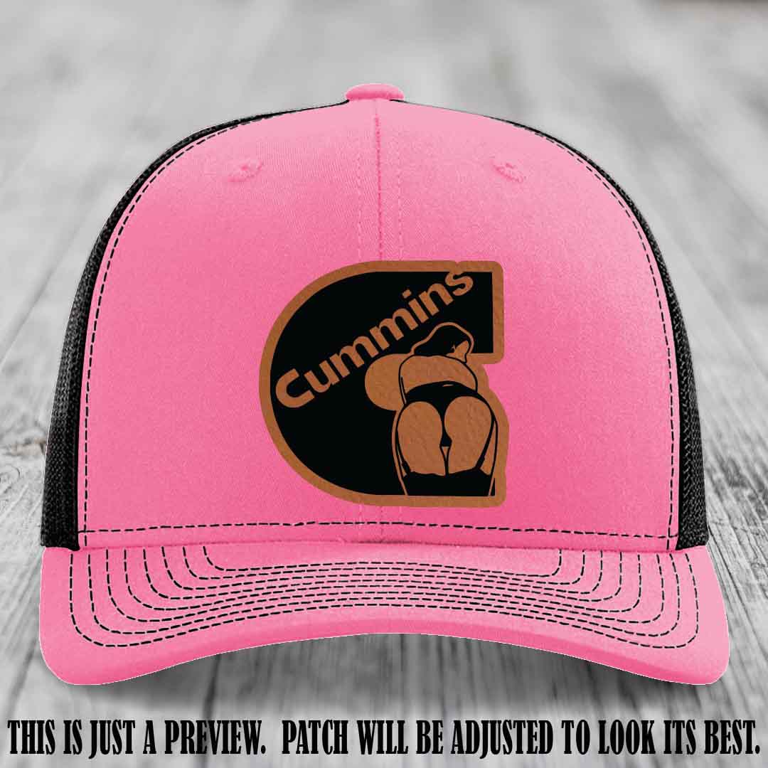 Cummins Curves Rawhide to Black Patch on Hot Pink to Black Hat Richardson 112 Hat
