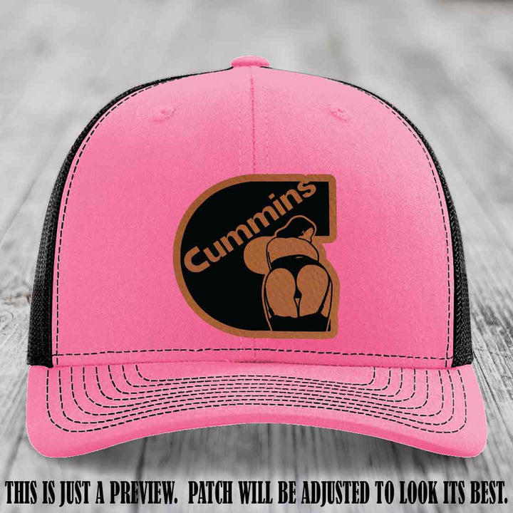 Cummins Curves Rawhide to Black Patch on Hot Pink to Black Hat Richardson 112 Hat