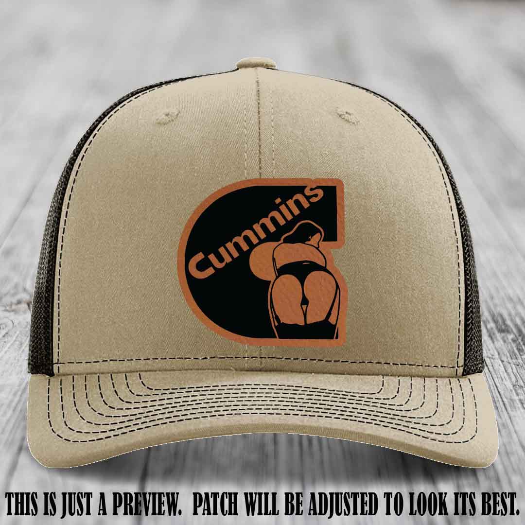 Cummins Curves Rawhide to Black Patch on Khaki to Coffee Hat Richardson 112 Hat