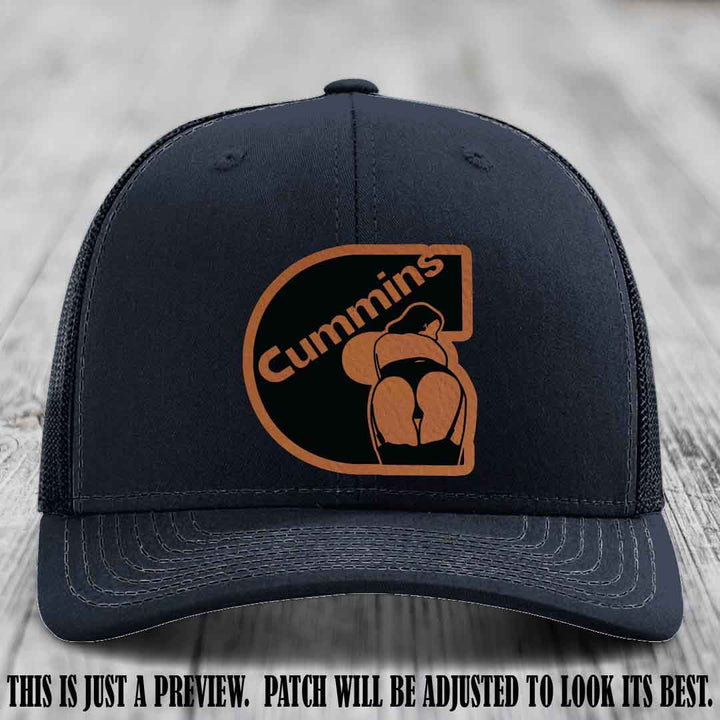 Cummins Curves Rawhide to Black Patch on Navy Hat Richardson 112 Hat