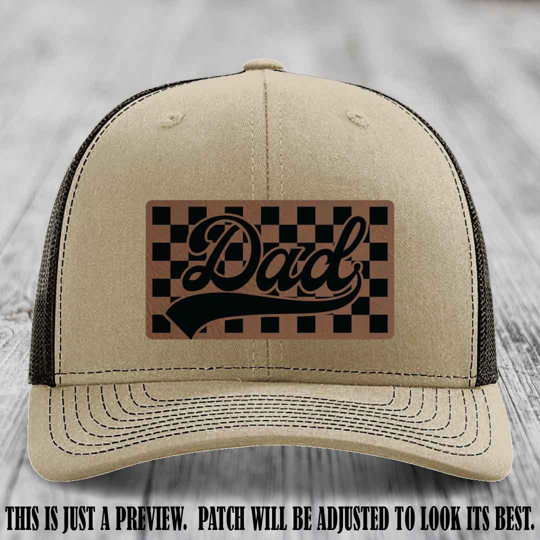 Dark Brown to Black Patch on Khaki to Coffee Hat Richardson 112 leather patch hat